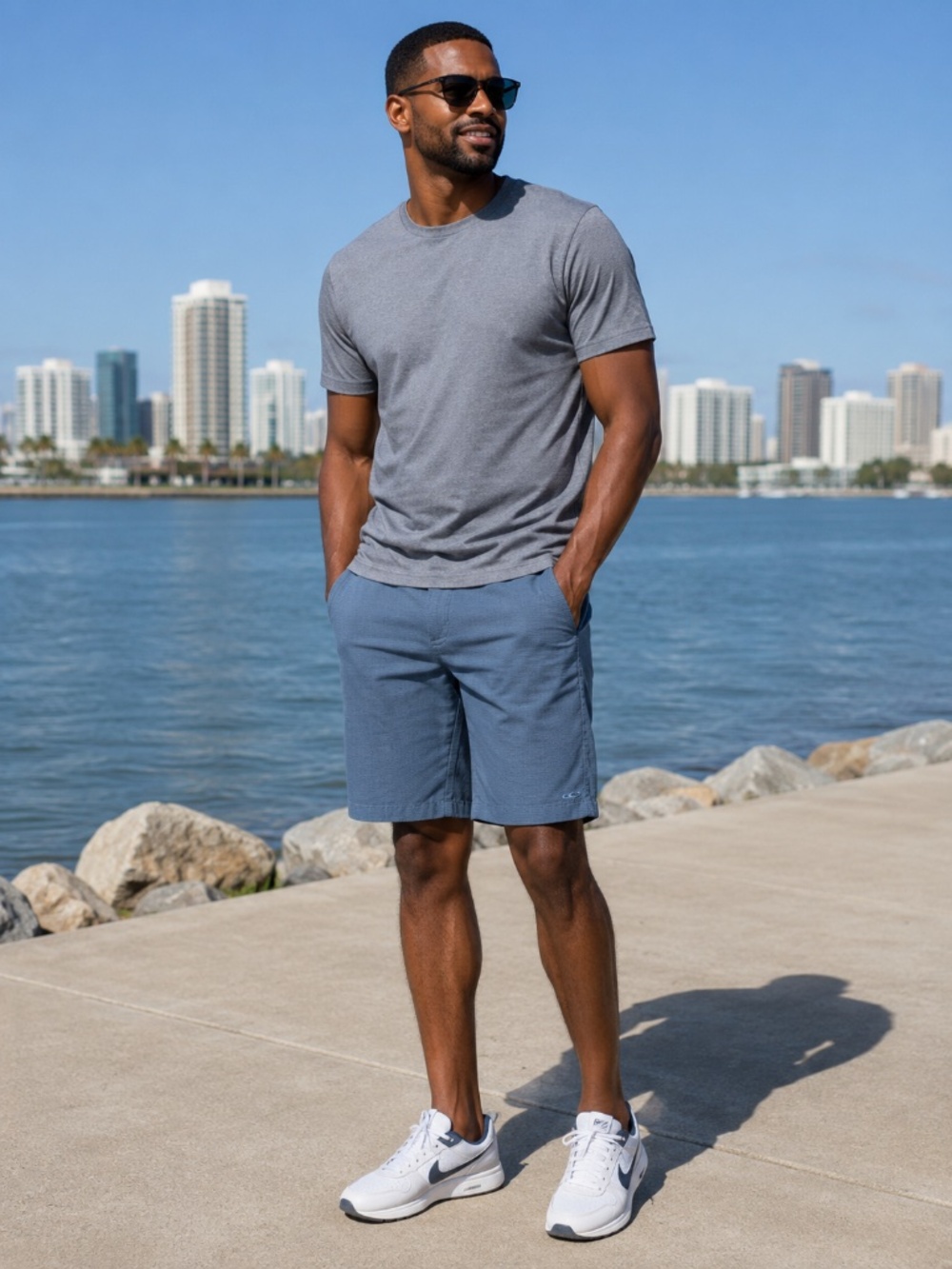 Men’s Blue Textured O’Neill shorts
